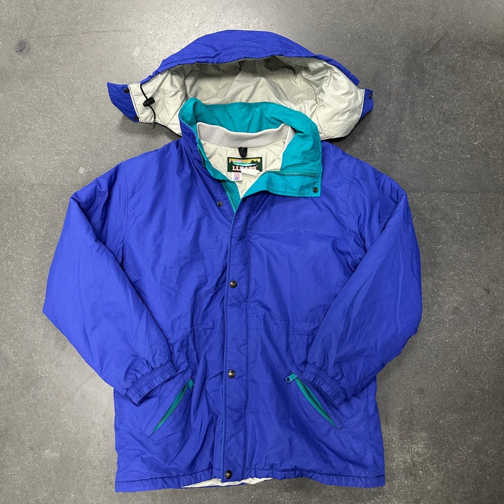 Vintage 80s LL Bean Penobscot Parka Kids Youth XL Blue Thinsulate Jacket